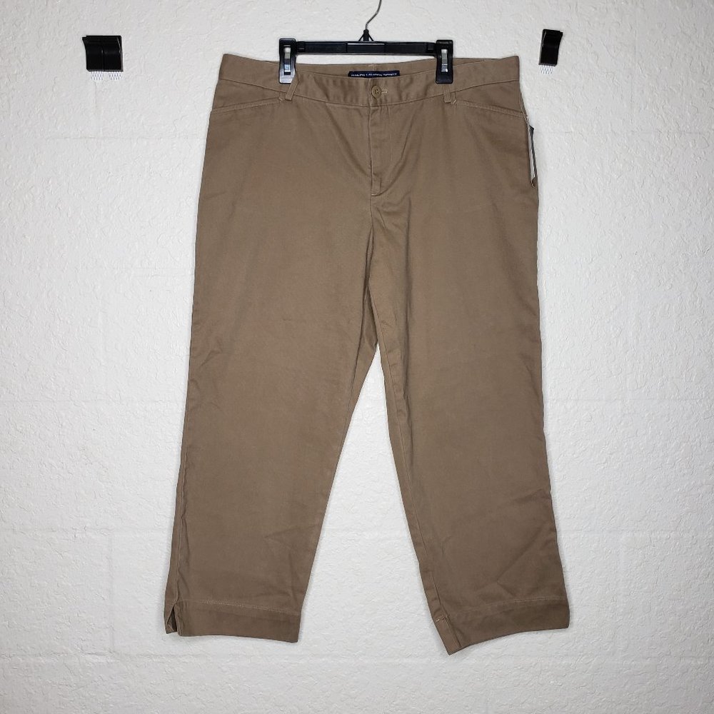 NWT Ralph Lauren Polo Sport Chino Cotton Capri Size 14
